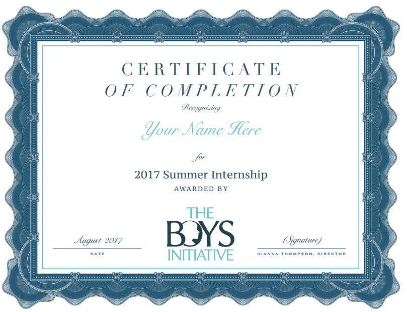 Intership Completion Certificate